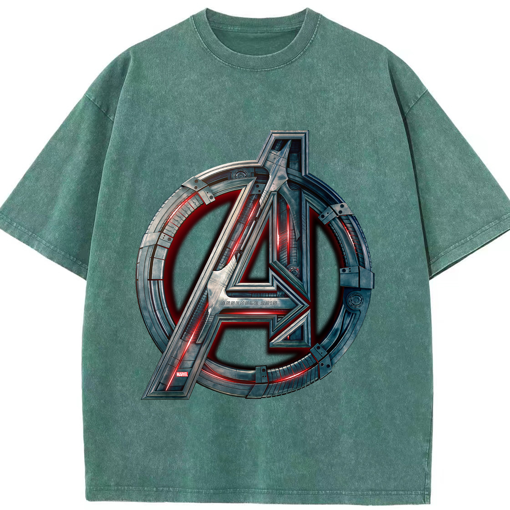 （画像用） アベンジャーズ The Avengers 綿100% ヴィンテージ風 半袖Tシャツ（フロントプリント）